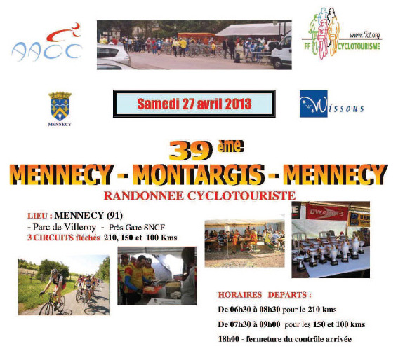 Affiche de Mennecy-Montargis-Mennecy 2013