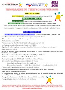 PROGRAMME TELETHON WISSOUS 2015.